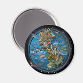 tierisches Planet Magnet (Vorderseite/Rückseite)