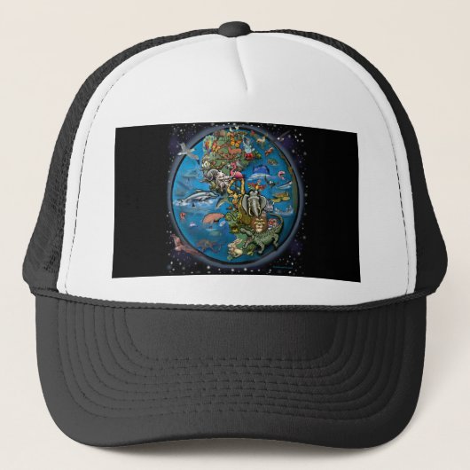 tierisches Planet Truckerkappe (Vorderseite)