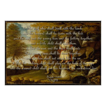Tierisches Poster - Isaiah 11:6-8