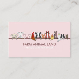 tierisches Rosa Visitenkarte