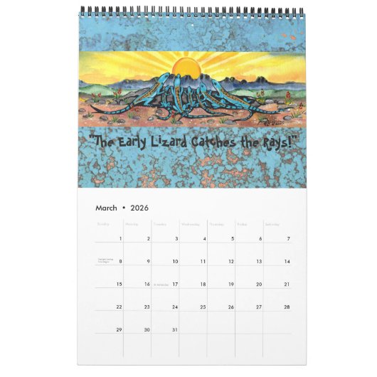 Tierkalender jedes Jahr ein humorvolles Kaninchen Kalender (Mär 2026)