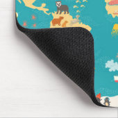 Tierkarte der Welt für Kinder Mousepad (Ecke)