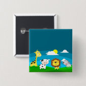 Tierkartoon Button (Vorne & Hinten)
