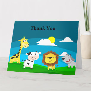 Tierkartoon Dankeskarte