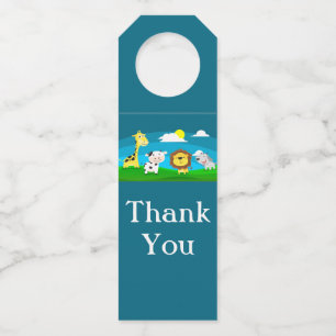 Tierkartoon Flaschenanhänger