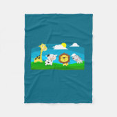 Tierkartoon Fleecedecke (Vorderseite)