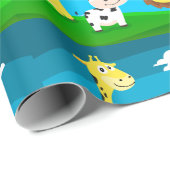 Tierkartoon Geschenkpapier (Rolleneckpunkt)