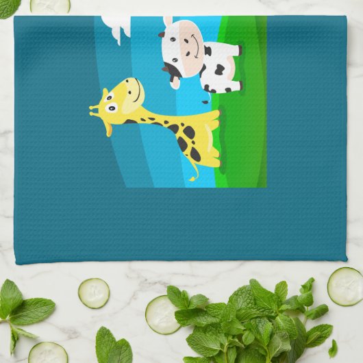 Tierkartoon Geschirrtuch (Gefaltet)