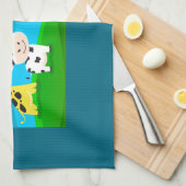 Tierkartoon Geschirrtuch (Viertel Falte)