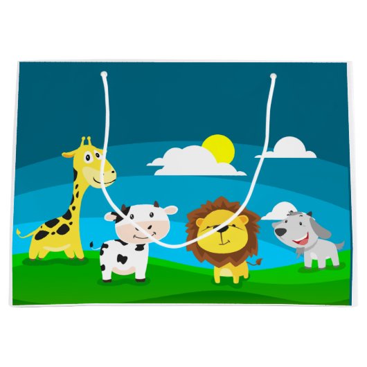 Tierkartoon Große Geschenktüte (Vorderseite)