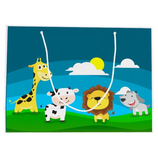 Tierkartoon Große Geschenktüte (Rückseite)