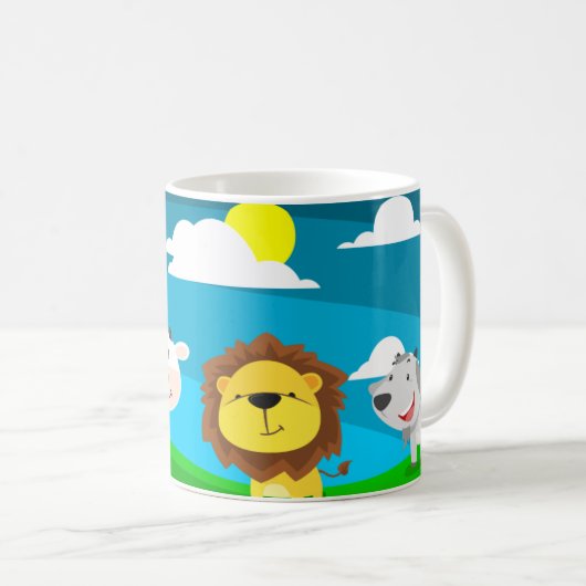 Tierkartoon Kaffeetasse (VorderseiteRechts)