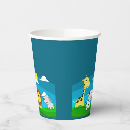 Tierkartoon Pappbecher (Links)