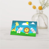 Tierkartoon Platzkarte (Rückseite)