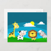 Tierkartoon Postkarte (Vorne/Hinten)