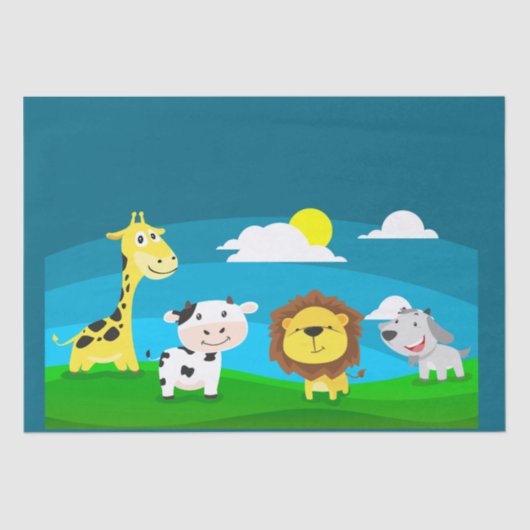 Tierkartoon Seidenpapier (Vorderseite)