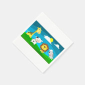 Tierkartoon Serviette (Ecke)