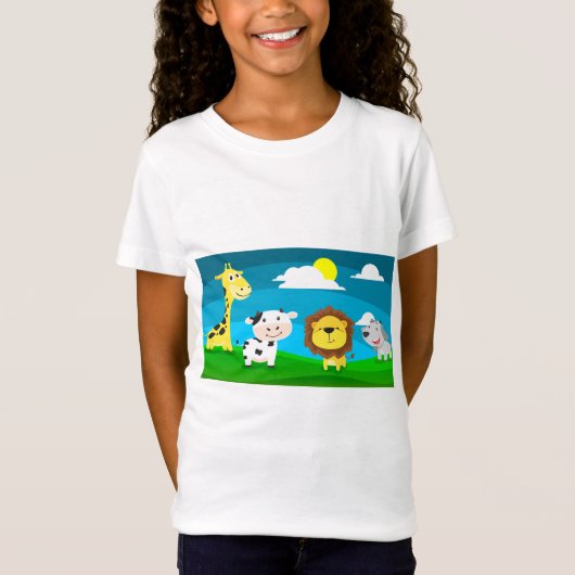 Tierkartoon T-Shirt (Vorderseite)