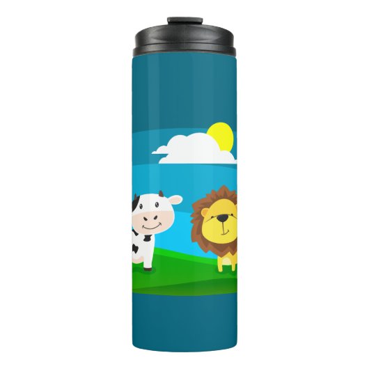 Tierkartoon Thermosbecher (Vorderseite)