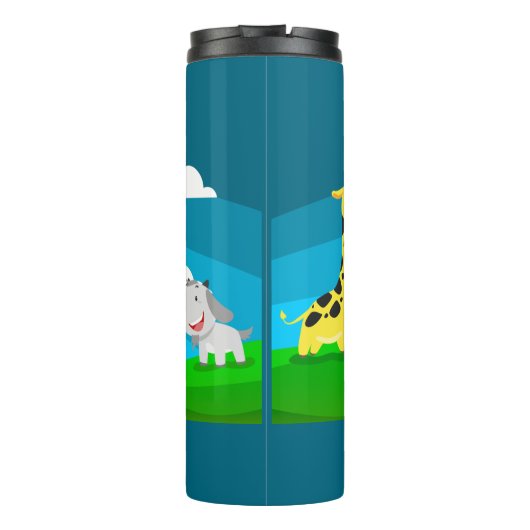 Tierkartoon Thermosbecher (Rückseite)