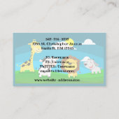 Tierkartoon Visitenkarte (Rückseite)