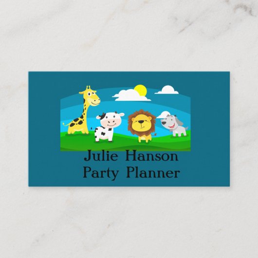 Tierkartoon Visitenkarte (Vorderseite)