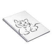 Tierkatze, die Feline Kitten Kittie Sketch Zeichne Notizblock (Rechte Seite)