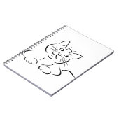 Tierkatze, die Feline Kitten Kittie Sketch Zeichne Notizblock (Linke Seite)
