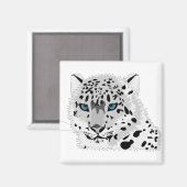 Tierkatze Leopard Snow Leopard Wildkatze Magnet (Vorderseite/Rückseite)