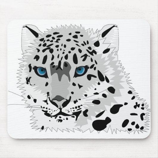 Tierkatze Leopard Snow Leopard Wildkatze Mousepad (Vorne)