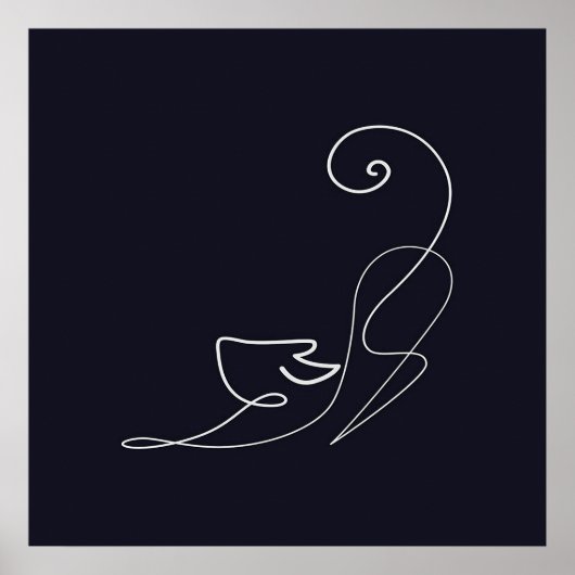 Tierkatze | Line Art | Cat Lover Poster (Vorne)