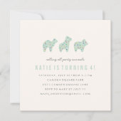 Tierkeks Einladung zum Geburtstag - Minze (Vorderseite)