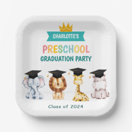 Tierkids-Vorschulfeier Abschluss Pappteller