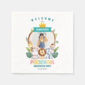 Tierkids-Vorschulfeier Abschluss Serviette (Vorderseite)