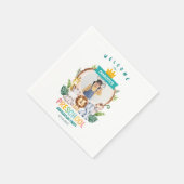 Tierkids-Vorschulfeier Abschluss Serviette (Ecke)