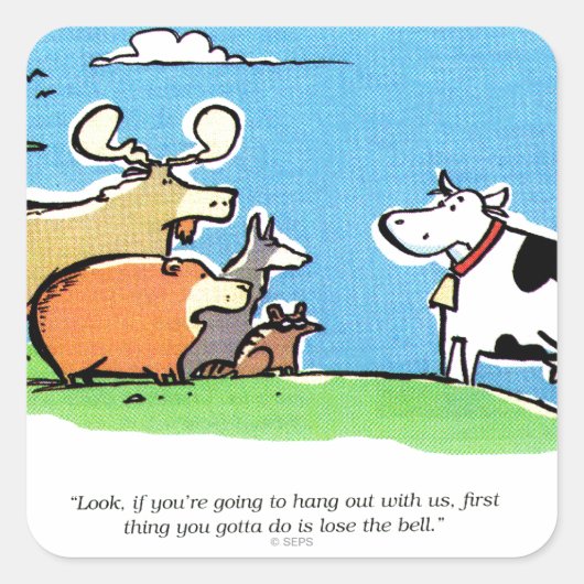 Tierklicken Quadratischer Aufkleber (Vorderseite)