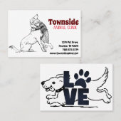 Tierklinik 3 Europäische Visitenkarte (Vorne/Hinten)