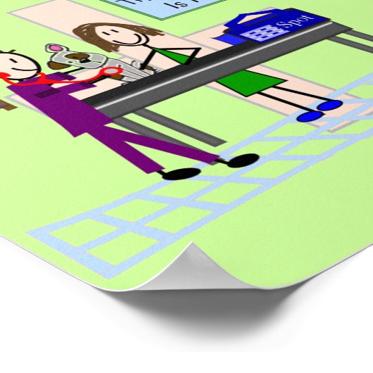 Tierklinik Gerahmt Art Poster (Ecke)