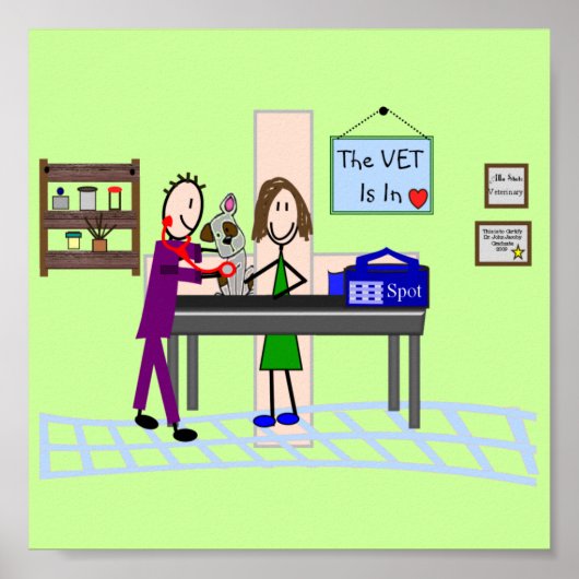 Tierklinik Gerahmt Art Poster (Vorne)