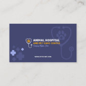 Tierklinik, Haustierpflege, Tierarzt Visitenkarte (Rückseite)