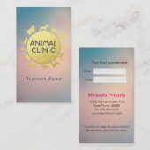 Tierklinik Krankenhaus Pet Care Sitter Gold Tier Terminkarte (Vorne/Hinten)