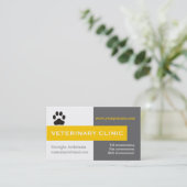 Tierklinik, Pfotengelbe Augenauffindung Visitenkarte (Stehend Vorderseite)
