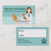 Tierklinik Tierarzt Terminkarte (Vorne/Hinten)