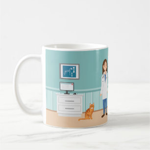 Tierklinik Tierärztin Individuelle Name Kaffeetasse