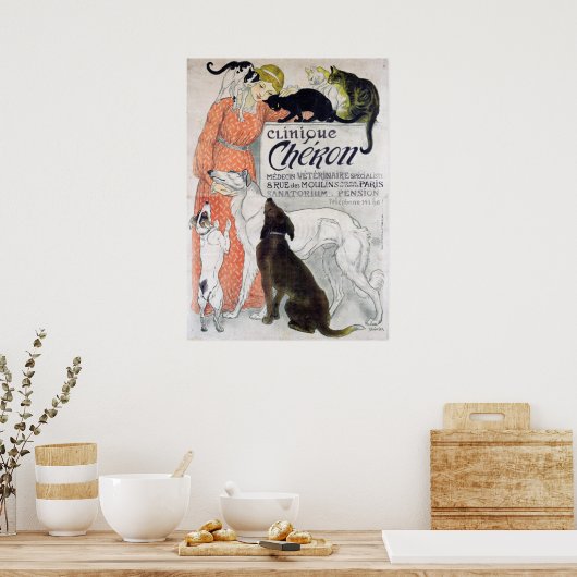 Tierklinik Vintag Poster (Küche)