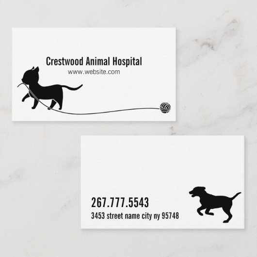 Tierklinik Visitenkarte (Vorne/Hinten)