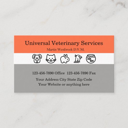 Tierklinik Visitenkarte (Vorderseite)