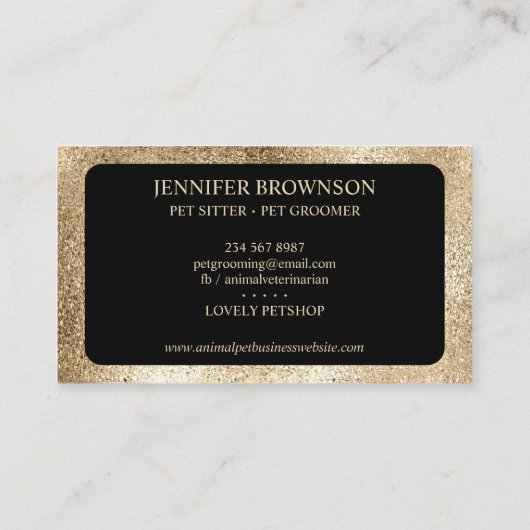 Tierklinik Visitenkarte (Rückseite)