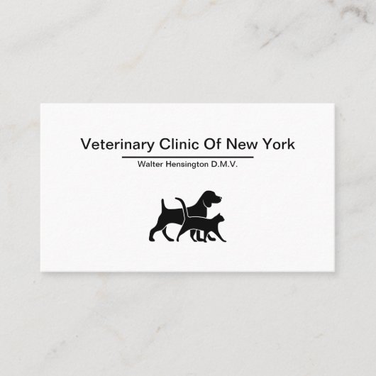 Tierklinikkarten Visitenkarte (Vorderseite)