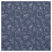 Tierkonstellationen Muster Blauer Navy Stoff (Muster)